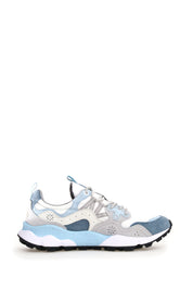 Yamano 3 Suede/Nylon/Crack Leather Celeste White Grey