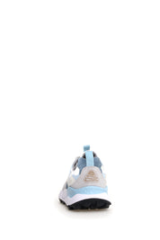 Yamano 3 Suede/Nylon/Crack Leather Celeste White Grey