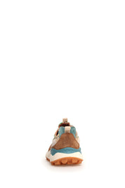 Yamano 3 Suede/Print Cotton Spring Flowers Light Brown-Dark Brown