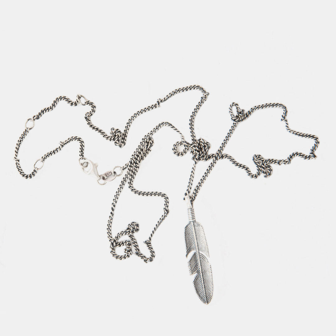 Silver Ethereal Feather Necklace