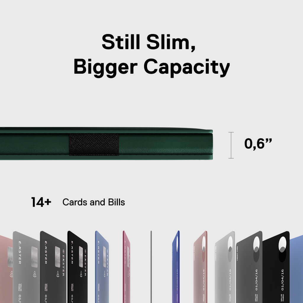 Ekster Wallet Pro Apple Skin Green