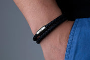 Leather Shrimp Fernando - Black Braided