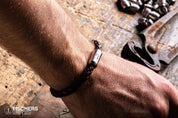 Leather Torpedo Crab Fiene - Black Braided