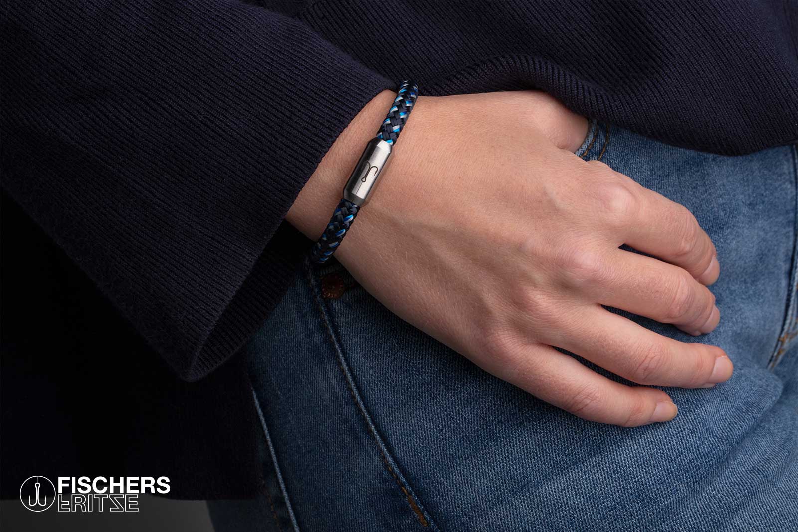 Crab Ferdinanda - Navy Blue Steel Blue Gray