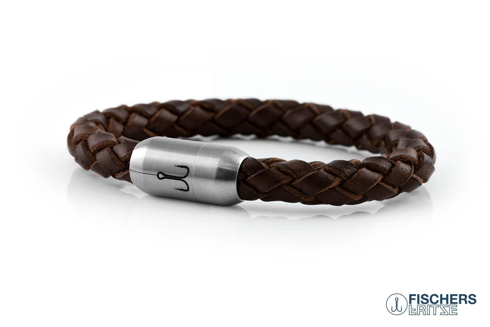Leather Mackerel Fidel - Brown Braided