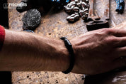 Leather Torpedo Crab Francisca - Black Braided