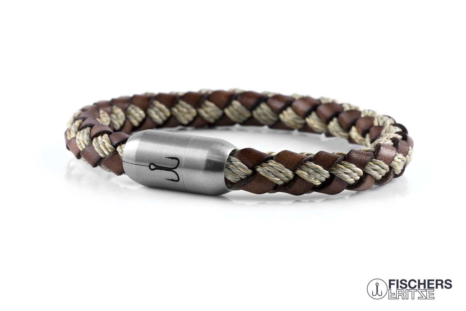 Leather Mackerel Fedor - Brown Nature Braided