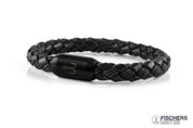 Leather Torpedo Mackerel Fiete - Black Braided