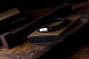 Leather Mackerel Fernando - Black Braided
