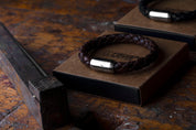 Leather Mackerel Fidel - Brown Braided