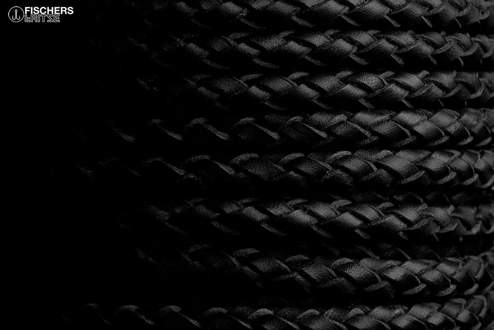 Leather Torpedo Mackerel Francisco - Black Braided
